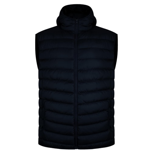 Bigdude Hooded Puffer Gilet Black